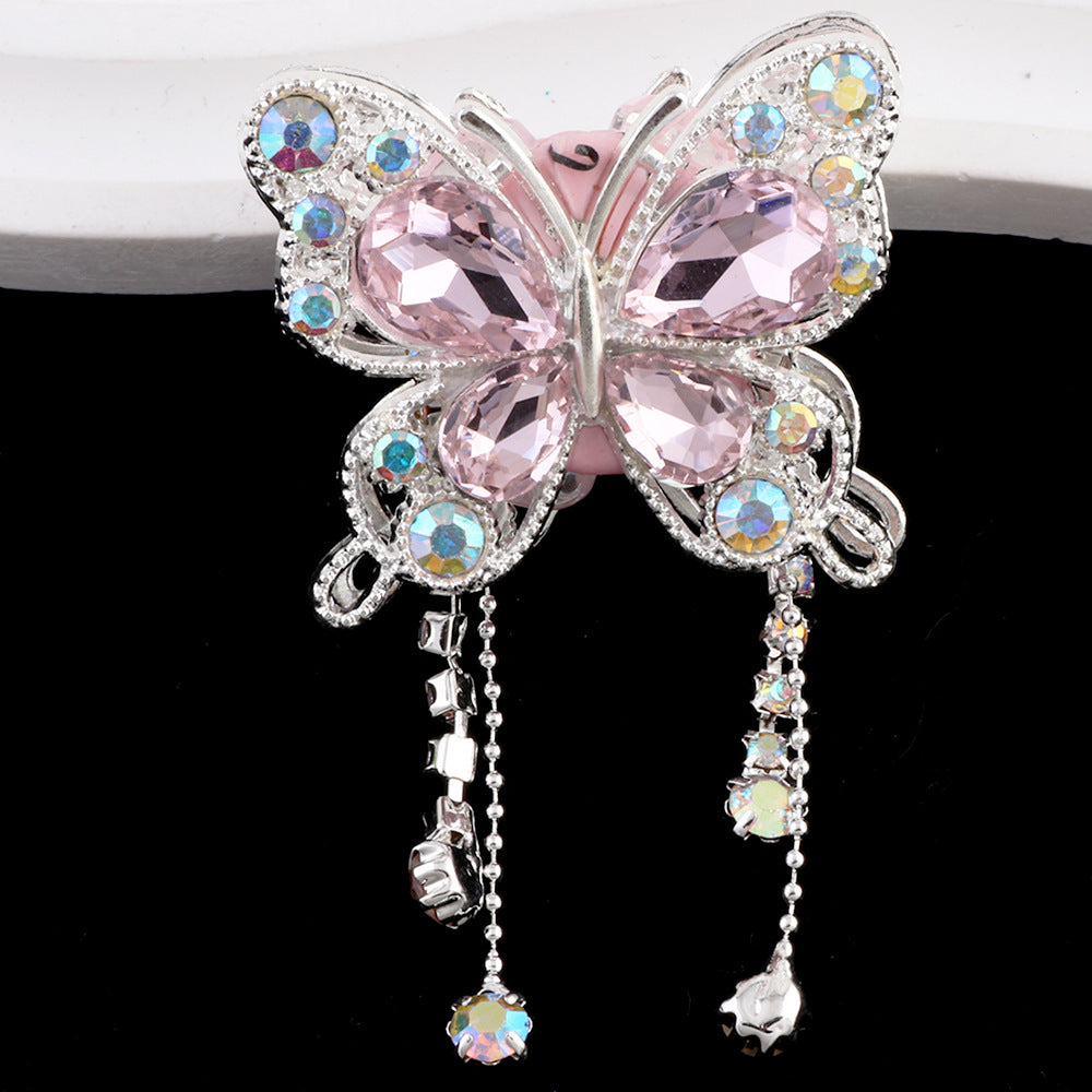 Heavy Industry Butterfly Tassel Drill Ball Can Thread Straight Hole Beads DIY Phone Chain Keychain Package Chain Accessories