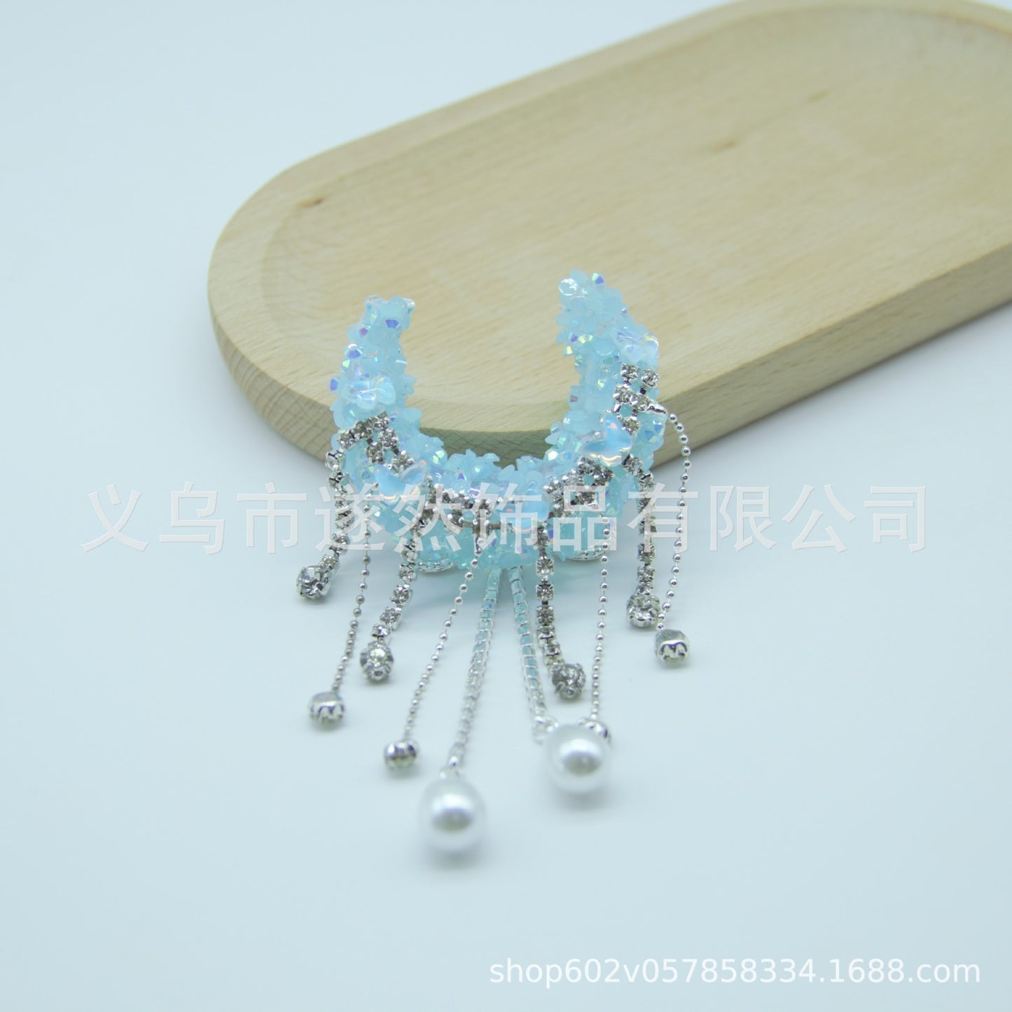 Heavy Industry Moon Inlaid Diamond Tassel Handmade Bead Butterfly DIY Jewelry Accessories Bead Pen Phone Chain