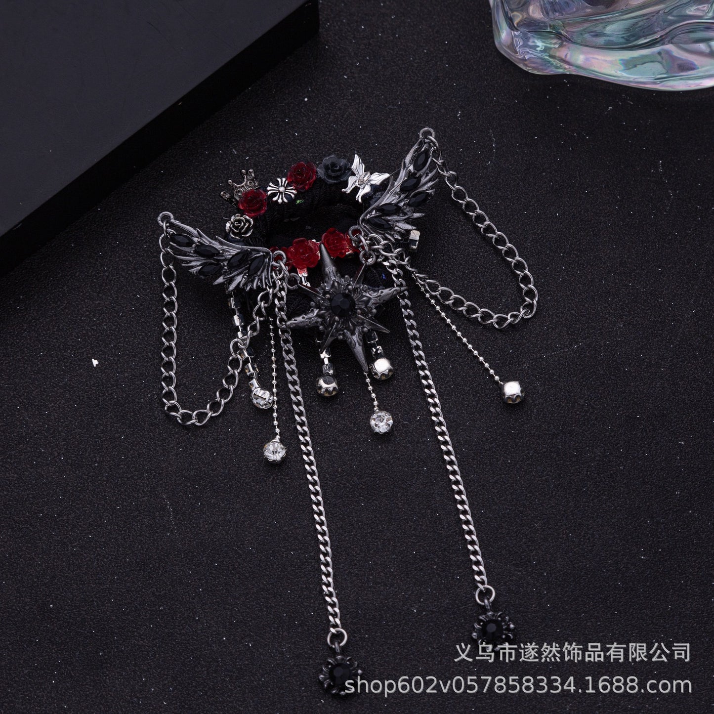 Heavy Industry Dark Hexagram Star Tassel Crown Love Premium DIY Jewelry Accessories Bead Pen