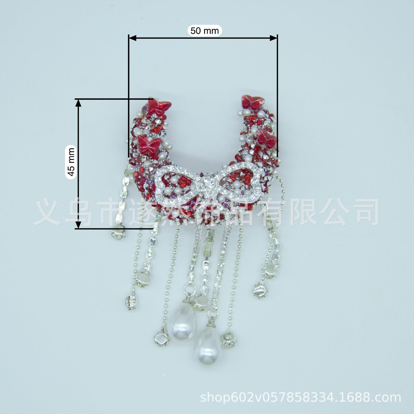 Heavy Industry Moon Inlaid Diamond Tassel Handmade Bead Butterfly DIY Jewelry Accessories Bead Pen Phone Chain