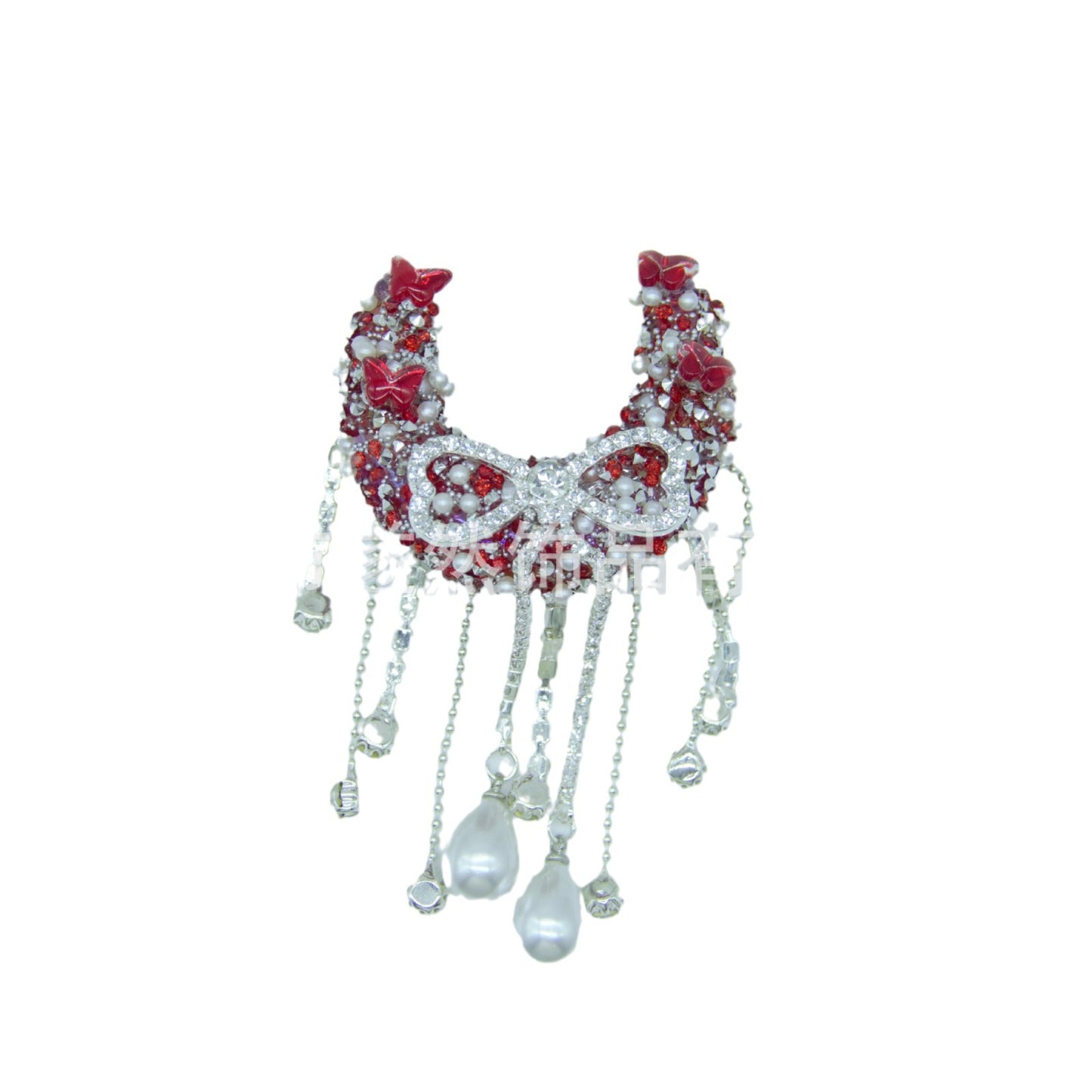 Heavy Industry Moon Inlaid Diamond Tassel Handmade Bead Butterfly DIY Jewelry Accessories Bead Pen Phone Chain