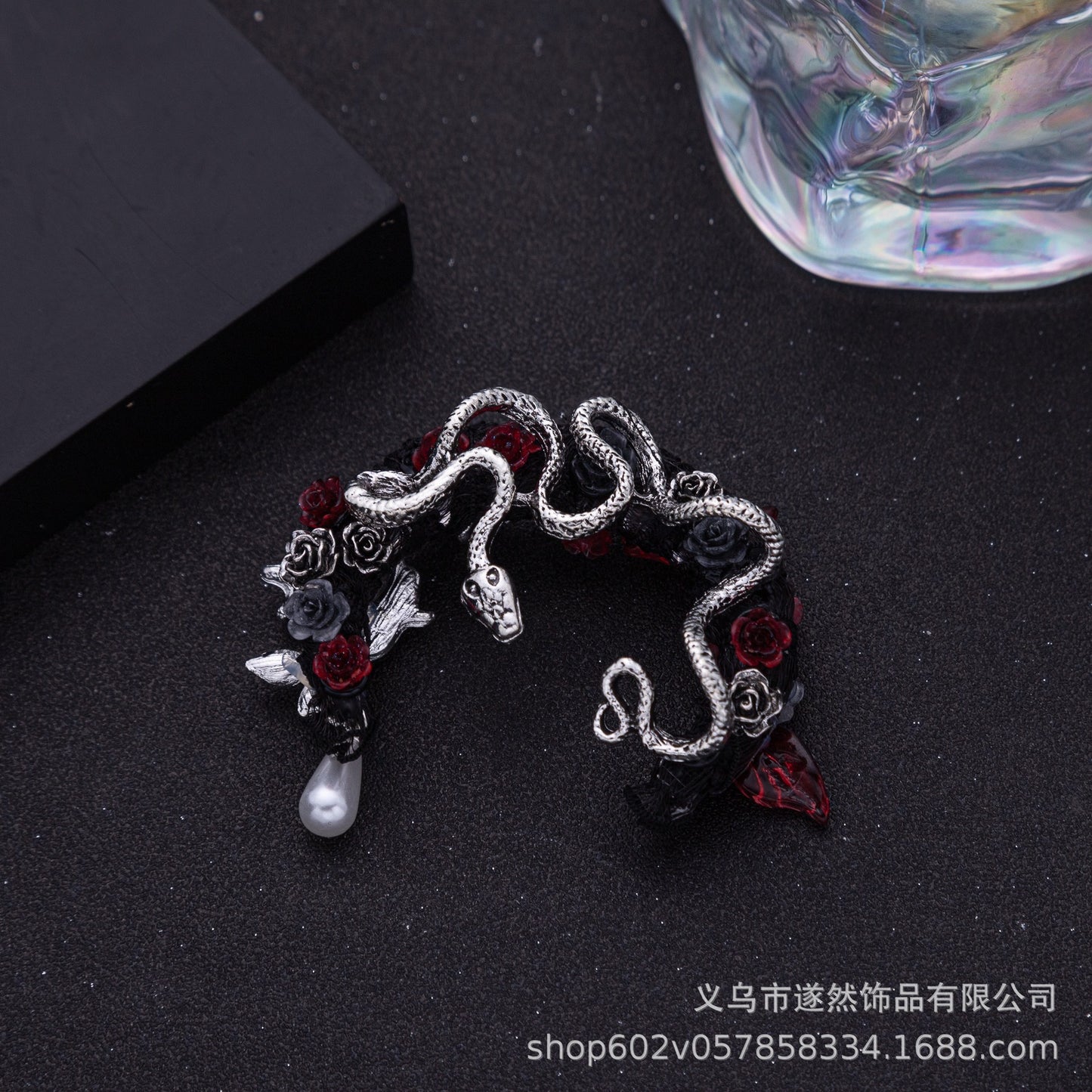 重工業ハンドメイドビーズ高級感触蛇抱擁月滴る真珠DIYジュエリーアクセサリービーズペン電話チェーン