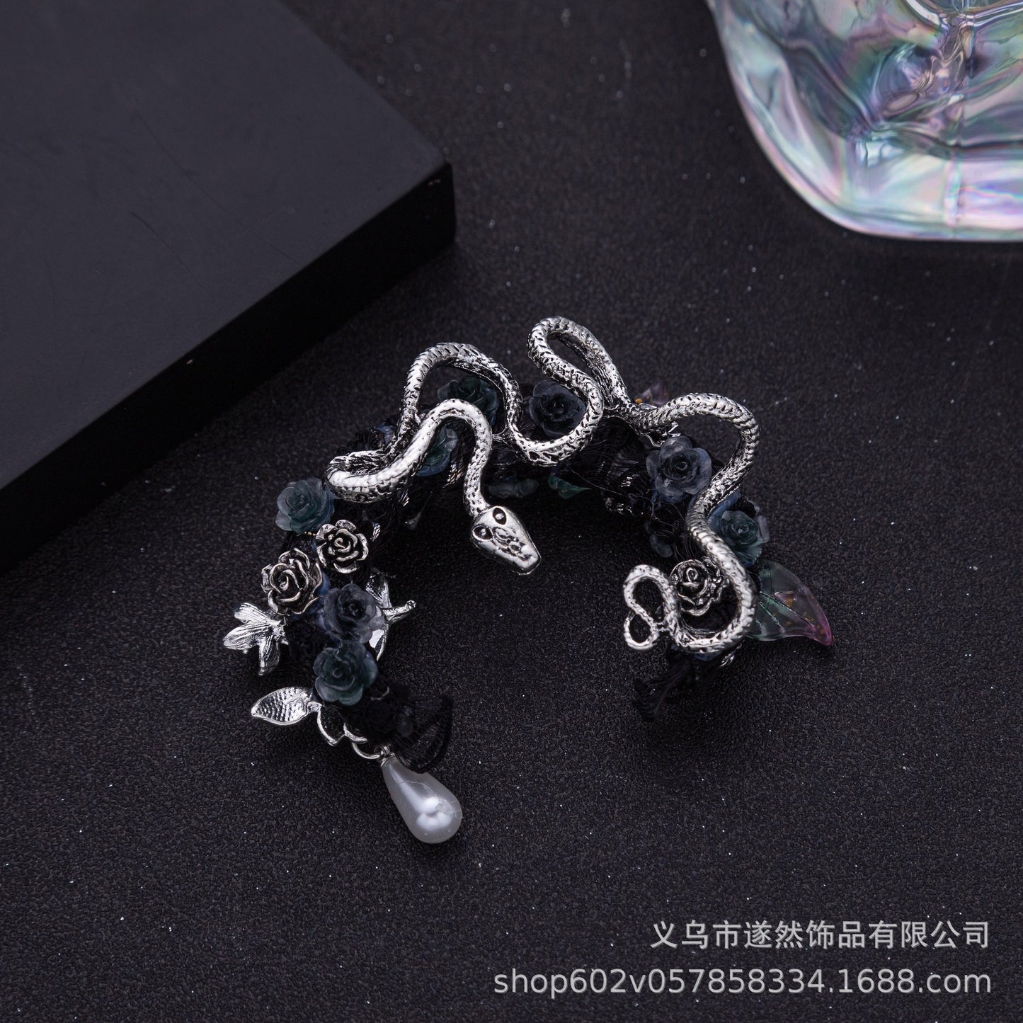重工業ハンドメイドビーズ高級感触蛇抱擁月滴る真珠DIYジュエリーアクセサリービーズペン電話チェーン