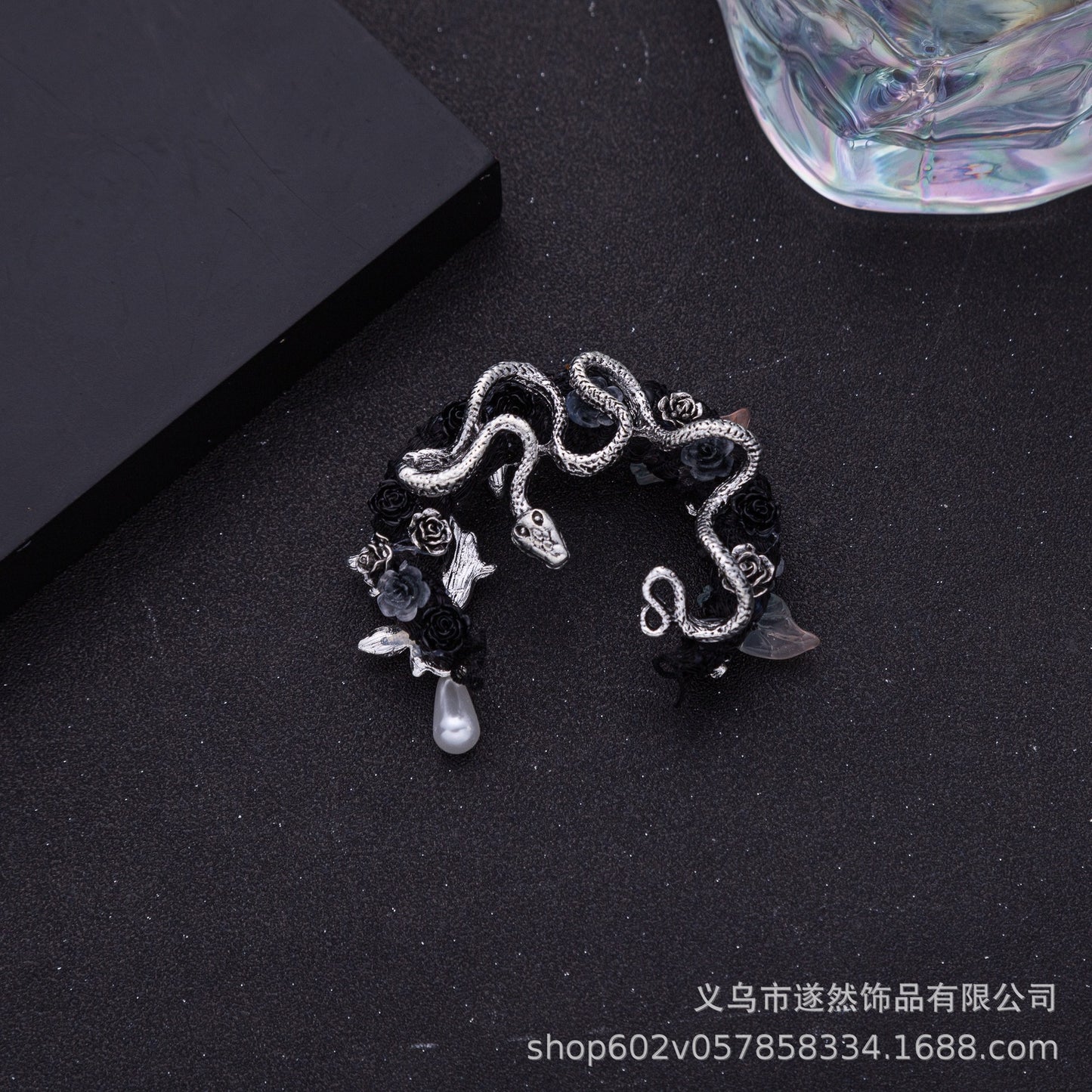 重工業ハンドメイドビーズ高級感触蛇抱擁月滴る真珠DIYジュエリーアクセサリービーズペン電話チェーン