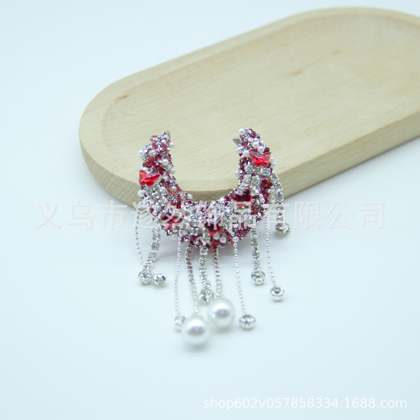 Heavy Industry Moon Inlaid Diamond Tassel Handmade Bead Butterfly DIY Jewelry Accessories Bead Pen Phone Chain