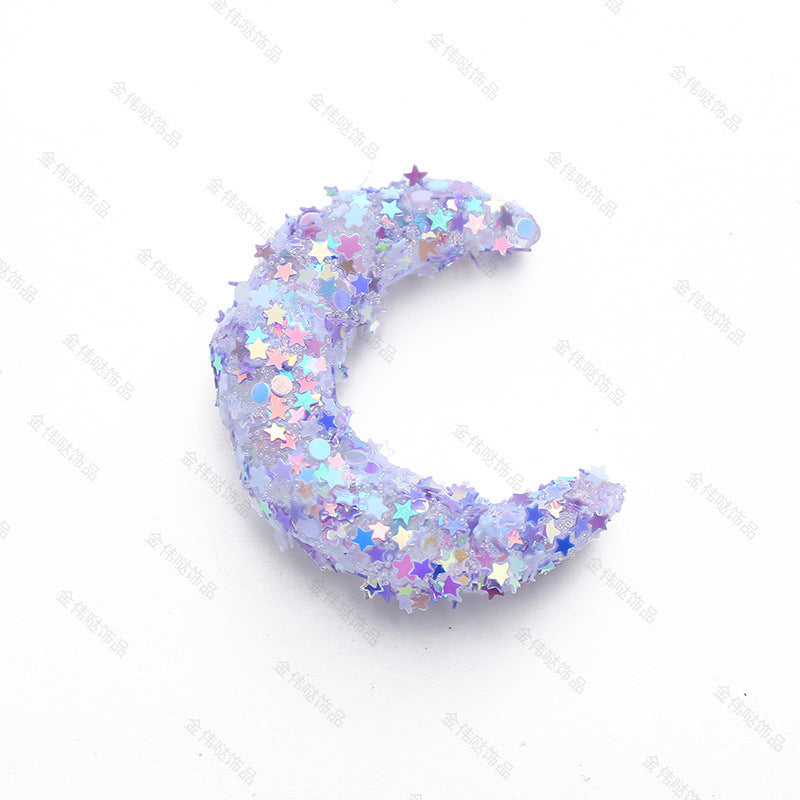 Starry Sky Moon Heavy Industry Hand drawn Beads DIY Mobile Chain Colorful Beads High Beauty DIY Moon Jewelry Accessories