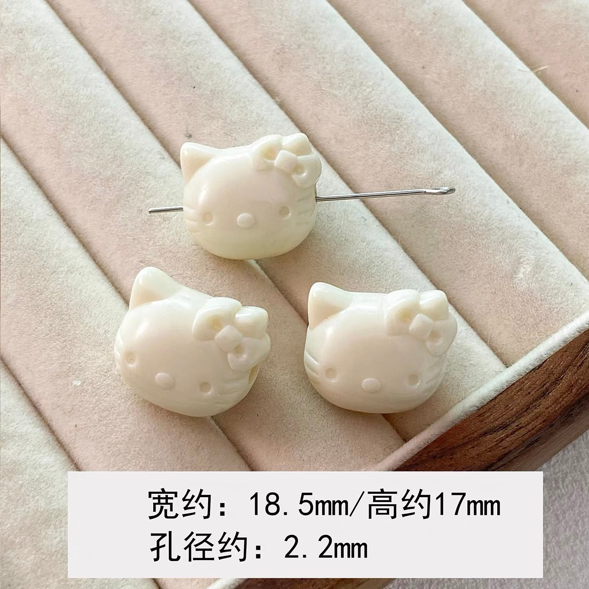 Resin Cat Ceramic Bead Wood Bead Loose Bead Bracelet Necklace DIY Accessories Material Bead