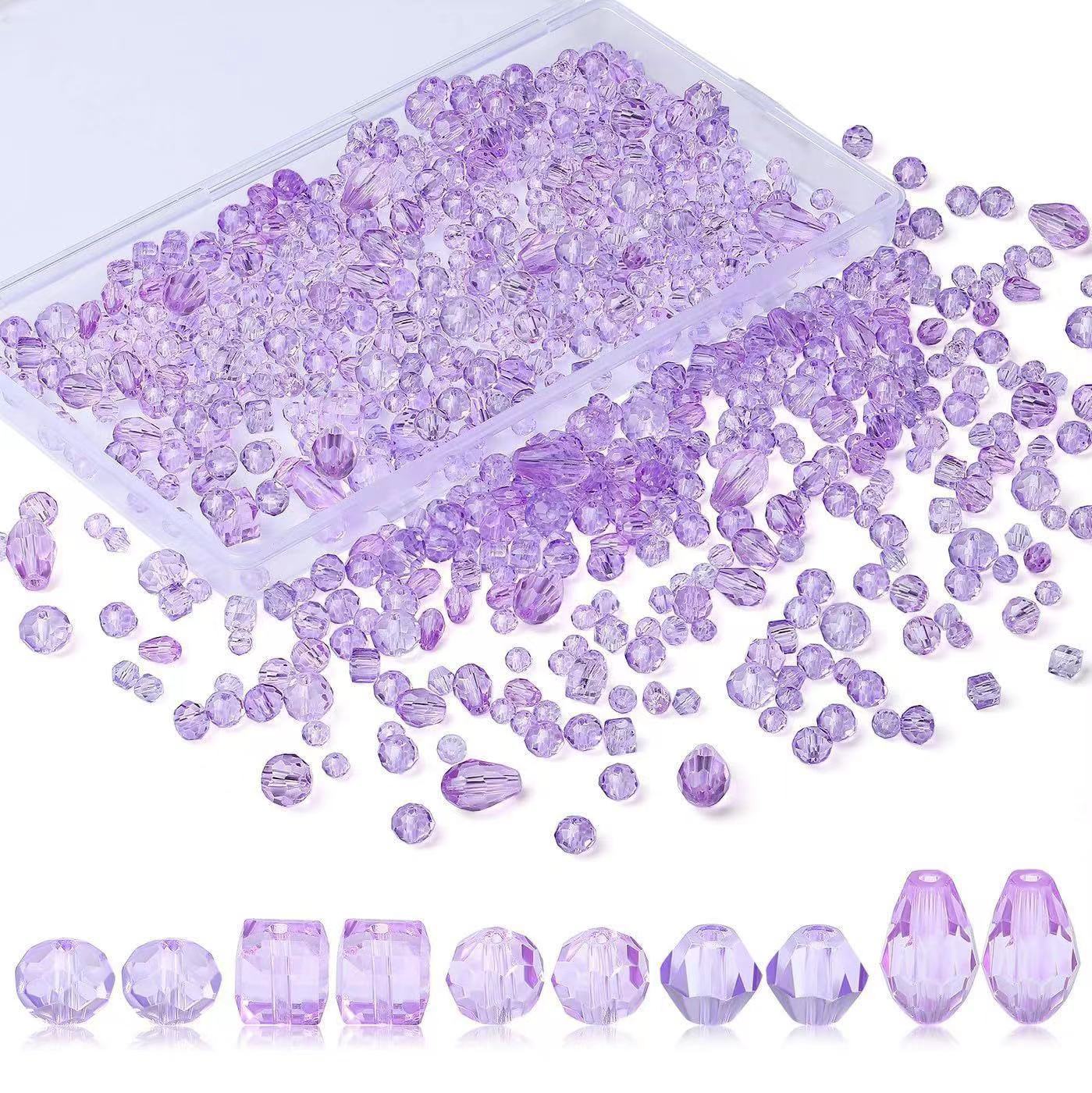 Transparent multi shaped cut bead crystal bead bracelet necklace DIY jewelry accessories