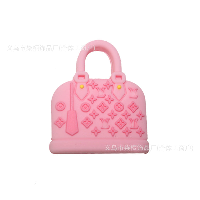 Wholesale Branded Bag Silicone Bead Keychain Loose Beads Food-Grade Stringing Beads DIY Teething Jewelry Accessories