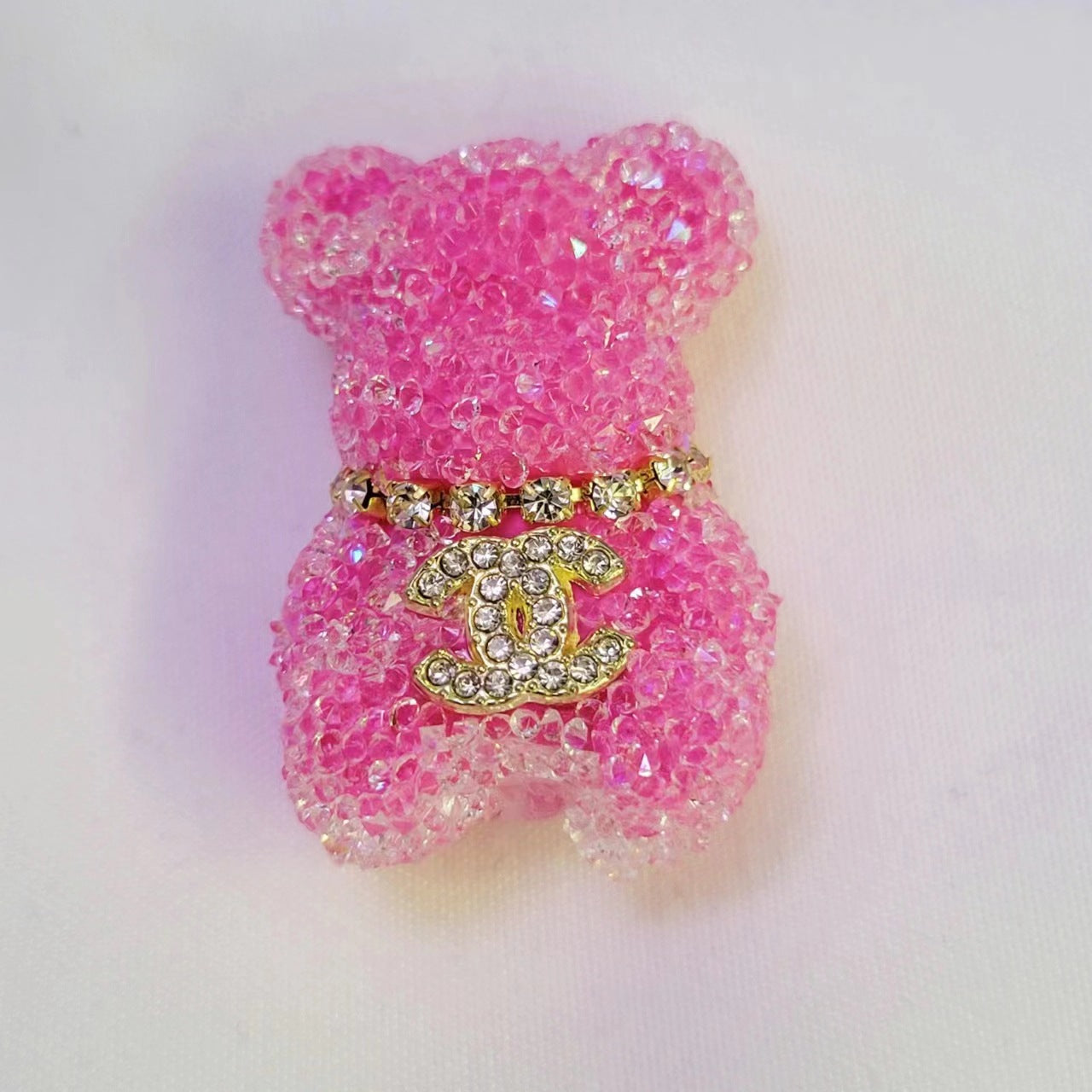 Cartoon Bear Sugar Double C Little Fragrant Sugar Bear DIY Handmade Beaded Phone Chain Keychain Pen Cap Accessories