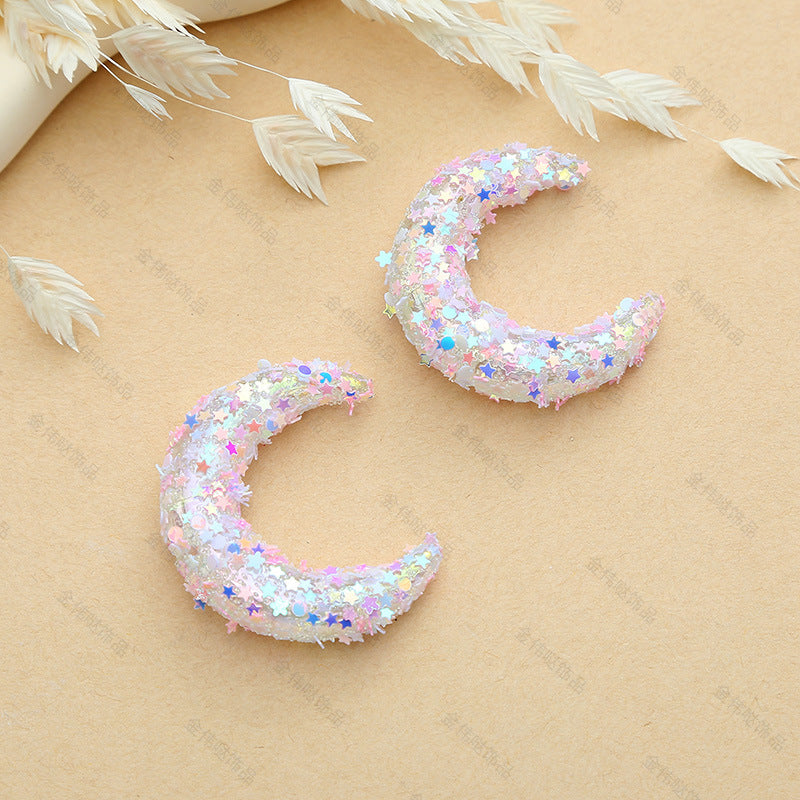 Starry Sky Moon Heavy Industry Hand drawn Beads DIY Mobile Chain Colorful Beads High Beauty DIY Moon Jewelry Accessories