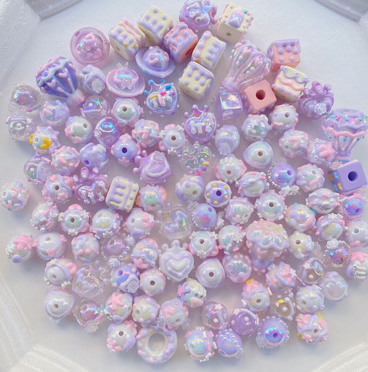 【 Purple Garden 】 Internet celebrity DIY mobile phone chain beads, scattered beads, hand drawn bead beads