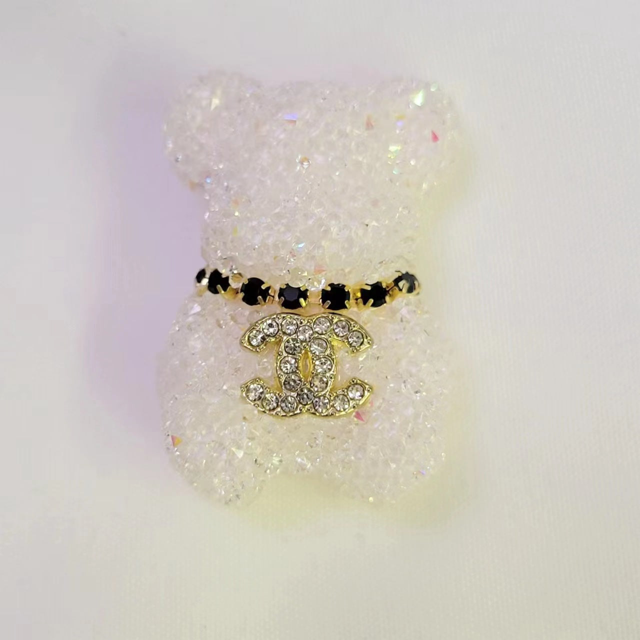 Cartoon Bear Sugar Double C Little Fragrant Sugar Bear DIY Handmade Beaded Phone Chain Keychain Pen Cap Accessories