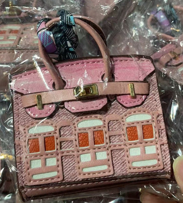 High Beauty Mini Window Small House Bag Pendant Earphones Lipstick Car Key Small Bag Backpack Hanging Decoration