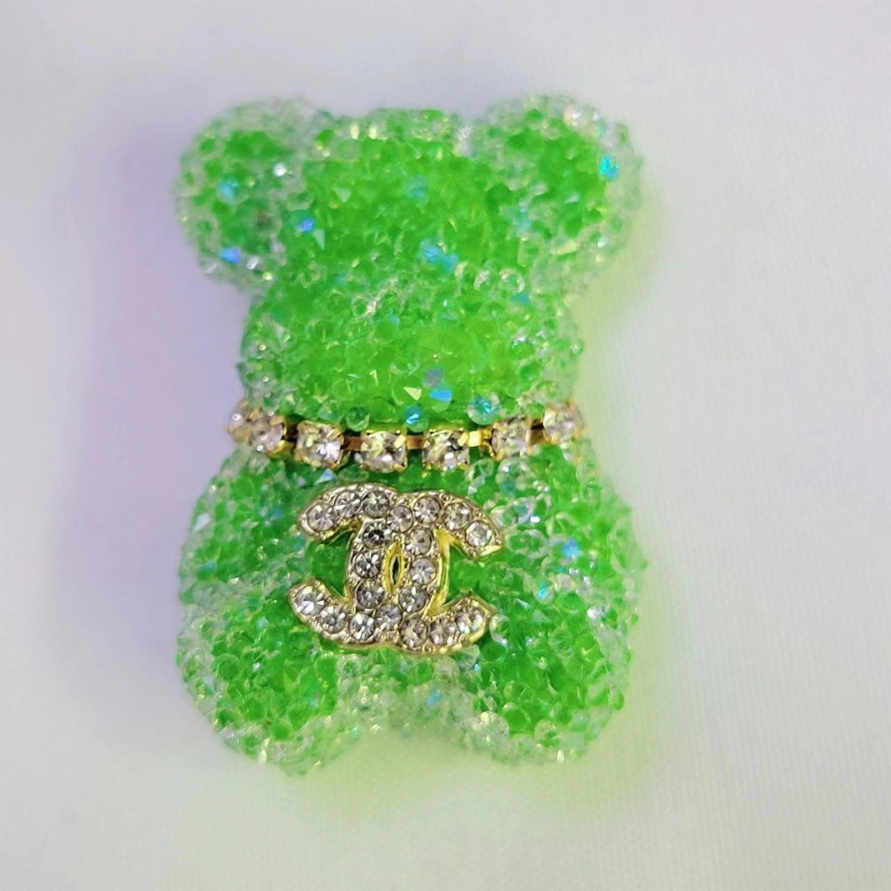 Cartoon Bear Sugar Double C Little Fragrant Sugar Bear DIY Handmade Beaded Phone Chain Keychain Pen Cap Accessories