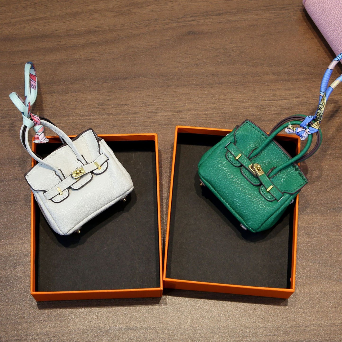 Bag Small Pendant Mini Platinum Bag Bucket Bag Cute Creative Car Keychain Pendant Earphone Mouth Red Envelope