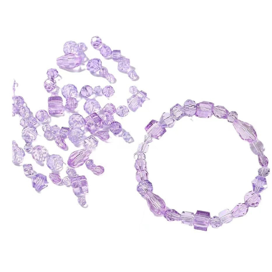 Transparent multi shaped cut bead crystal bead bracelet necklace DIY jewelry accessories