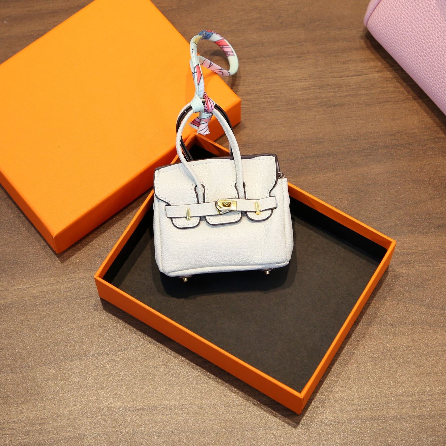 Bag Small Pendant Mini Platinum Bag Bucket Bag Cute Creative Car Keychain Pendant Earphone Mouth Red Envelope